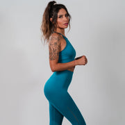 Bella Seamless Longline Bra Teal