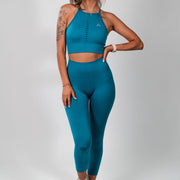 Bella Seamless 7/8 High Waisted Leggings Teal