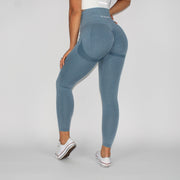 Booty Goals Scrunch Bum Seamless Leggings Blue