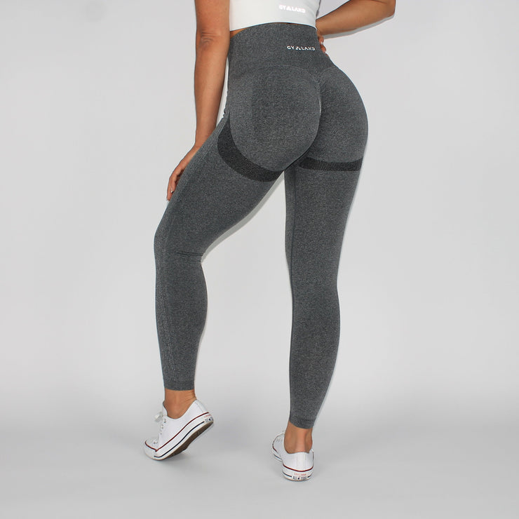 Booty Goals Scrunch Bum Seamless Leggings Grey – Gymland Sportswear