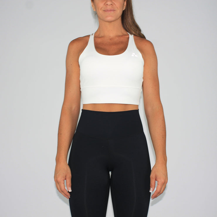 High Impact Queen Sports Bra White