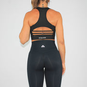 Never Give Up Mesh Contour Sports Bra Black