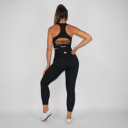 Never Give Up Mesh Contour Sports Bra Black