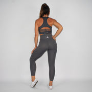 Never Give Up Mesh Contour Sports Bra Grey