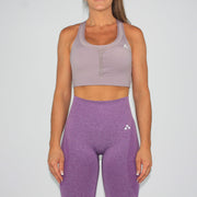 Never Give Up Mesh Contour Sports Bra Light Purple