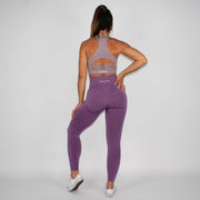 Never Give Up Mesh Contour Sports Bra Light Purple