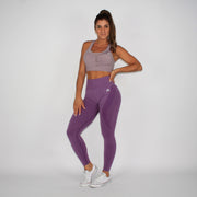 Never Give Up Mesh Contour Sports Bra Light Purple