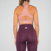 Never Give Up Mesh Contour Sports Bra Rose