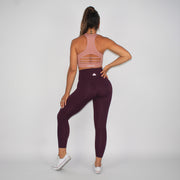 Never Give Up Mesh Contour Sports Bra Rose