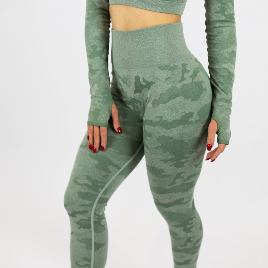 Standout Camo Seamless Leggings Green – Gymland Sportswear