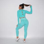 Standout Camo Seamless Leggings Aqua