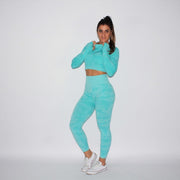 Standout Camo Seamless Leggings Aqua